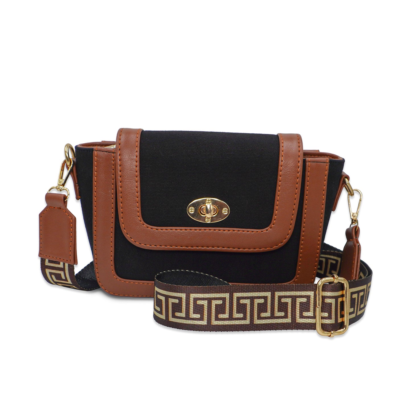 Canvas Shoulder Sling Bag with Adjustable Strap, Small Trendy Sling Crossbody Bag