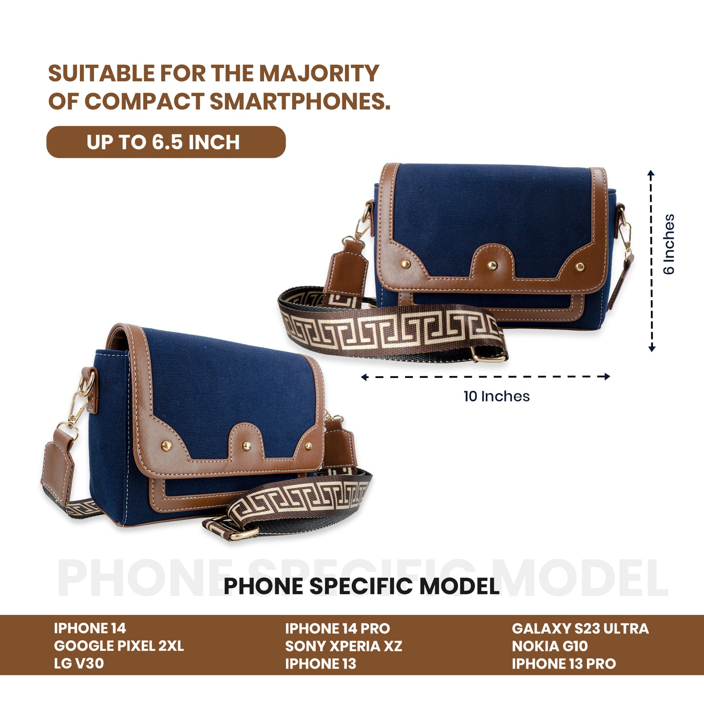 Canvas Sling Bag For Casual Use, Shoulder Sling Bag with Adjustable Strap