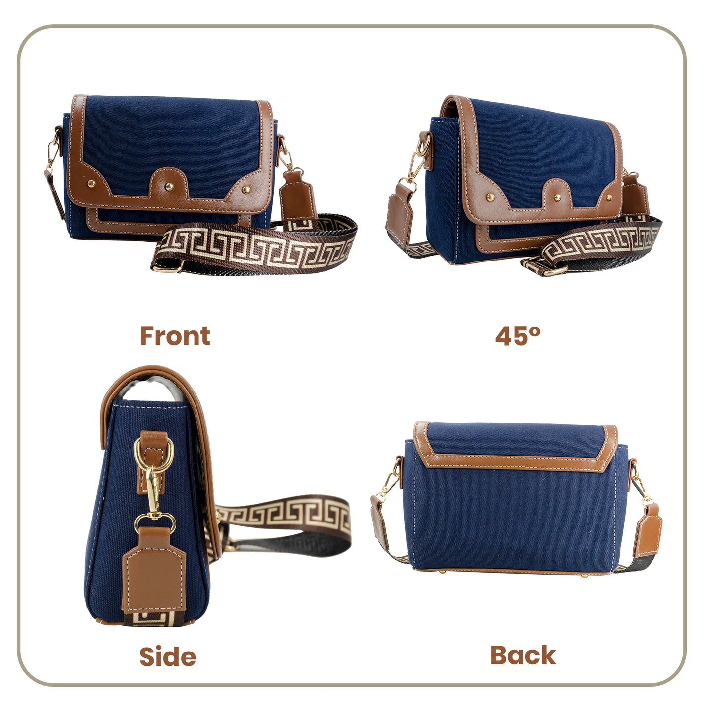 Canvas Sling Bag For Casual Use, Shoulder Sling Bag with Adjustable Strap