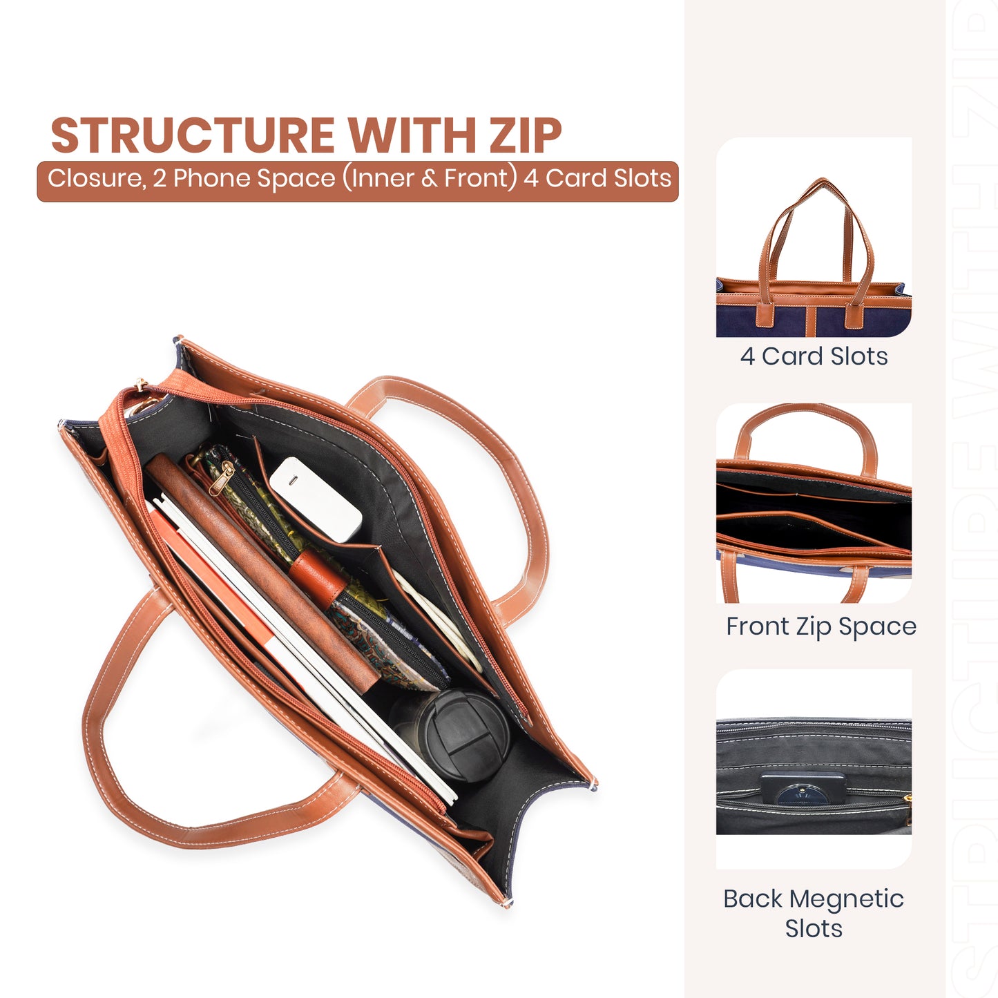 Canvas Laptop Tote Bag 14 inch Casual Briefcase Handbag