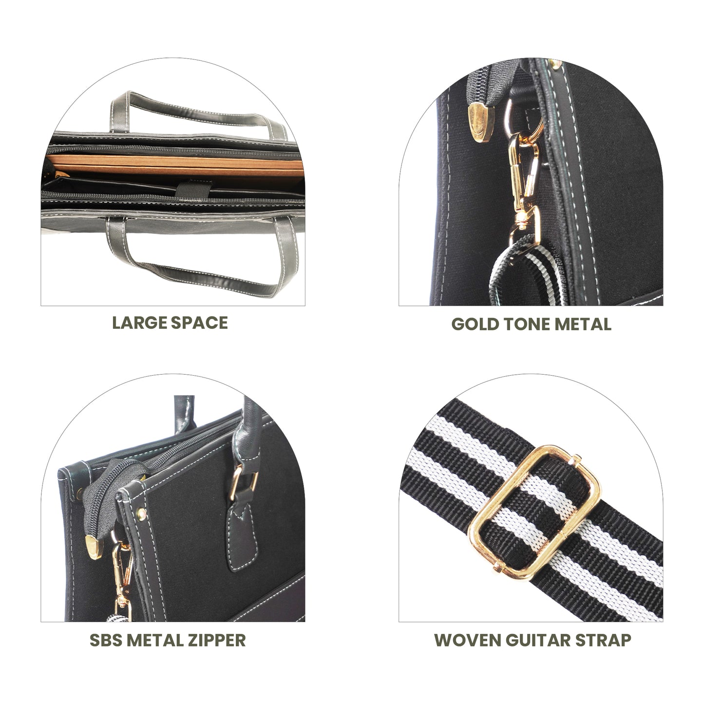 Women Canvas Laptop Tote Bag 14 inch Casual Briefcase Handbag