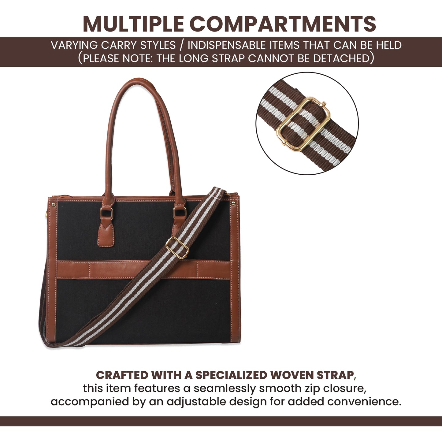 Women Canvas Laptop Tote Bag 14 inch Casual Briefcase Handbag