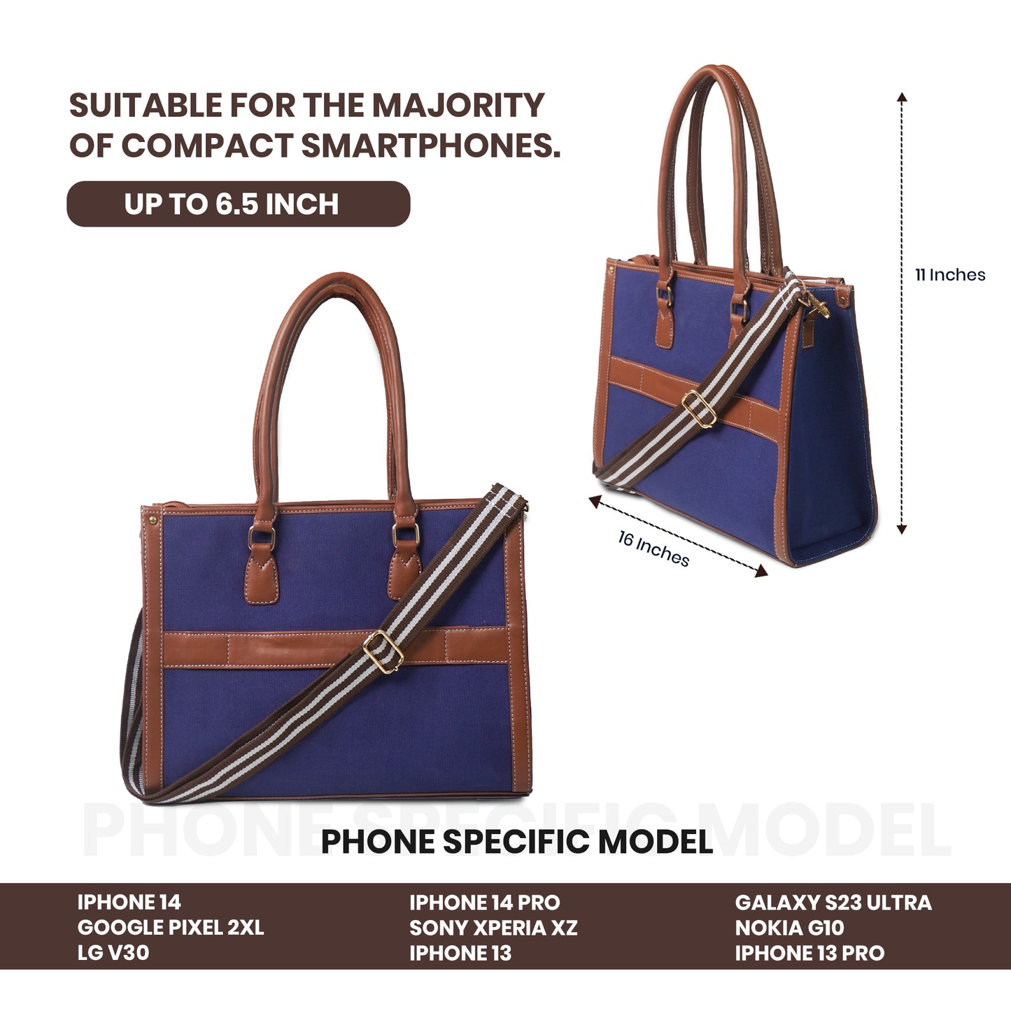 Women Canvas Laptop Tote Bag 14 inch Casual Briefcase Handbag