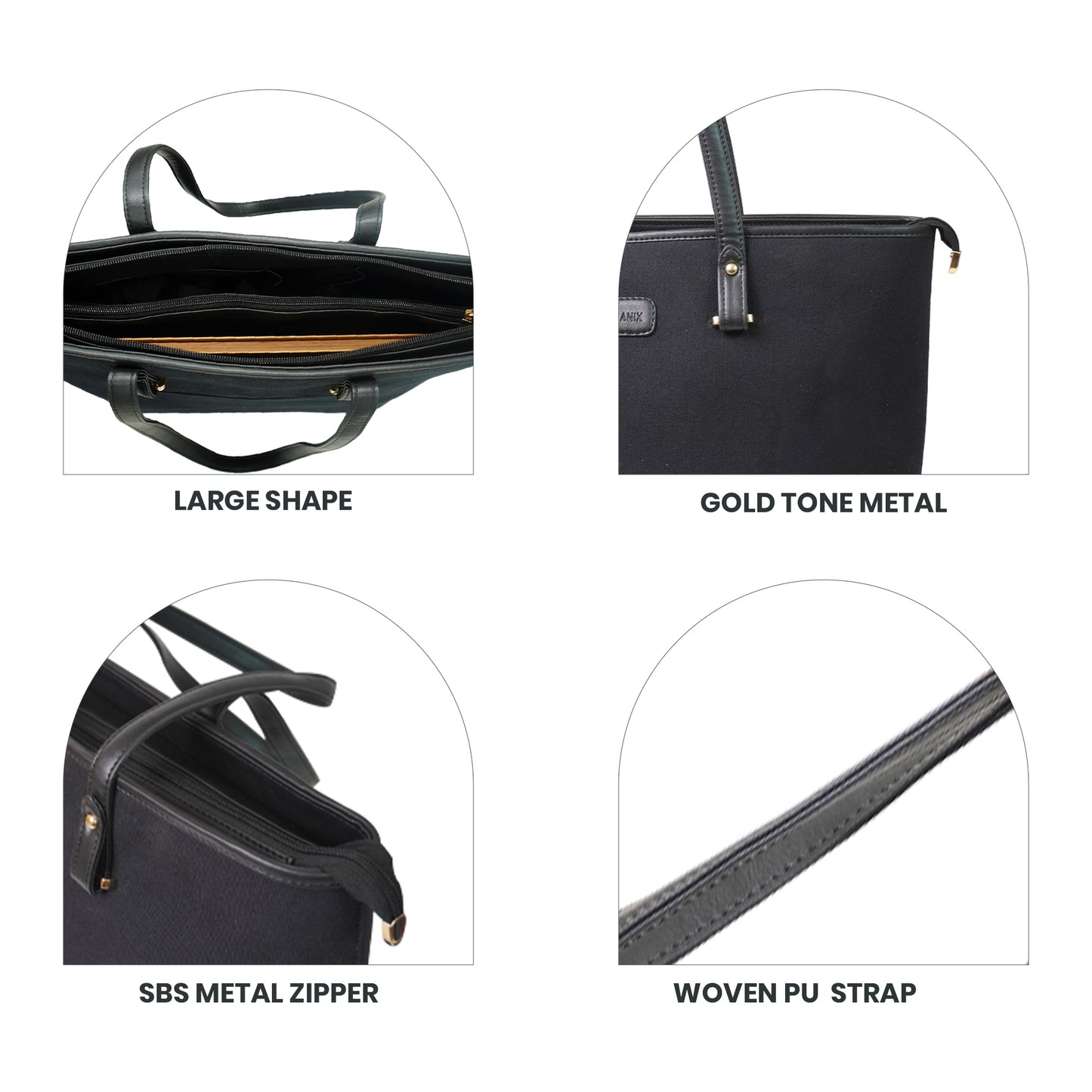 Womanix Canvas Laptop Tote Bag 14 inch Handbag