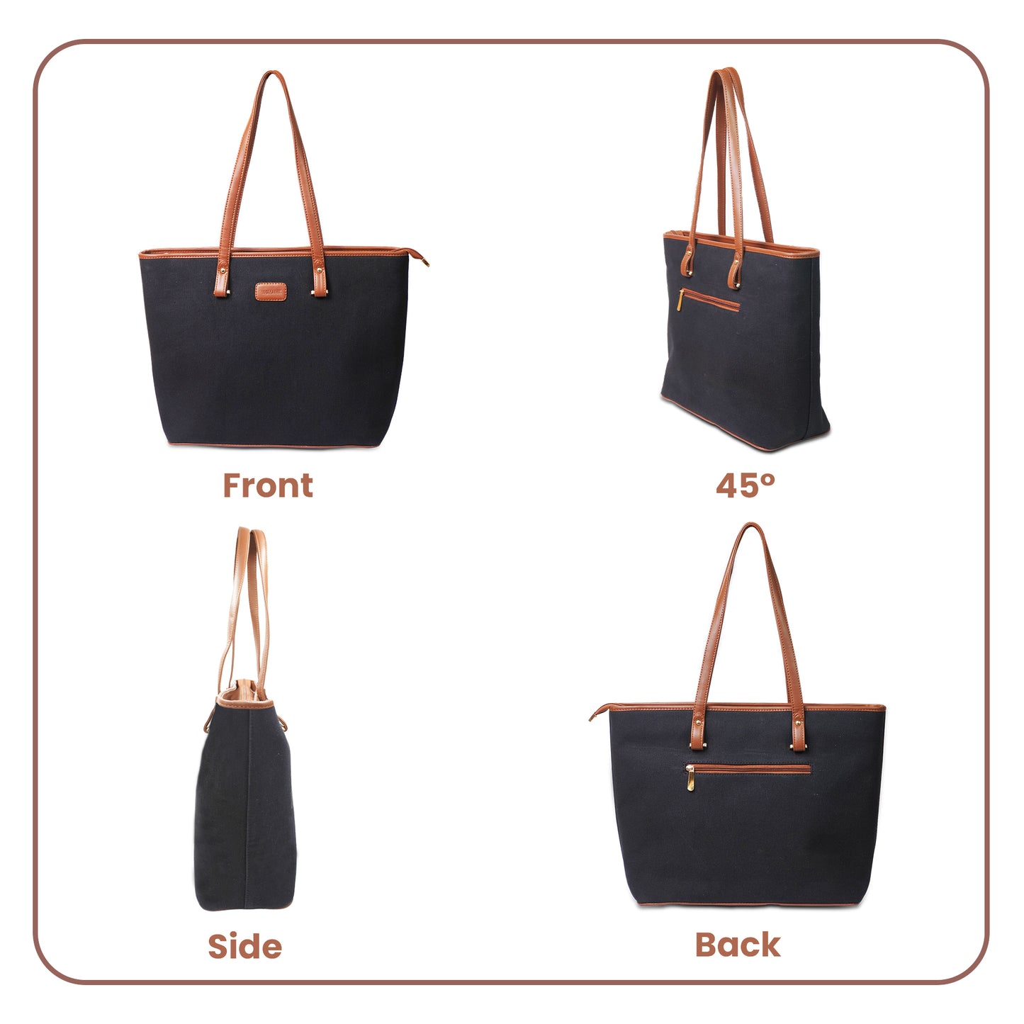 Womanix Canvas Laptop Tote Bag 14 inch Handbag