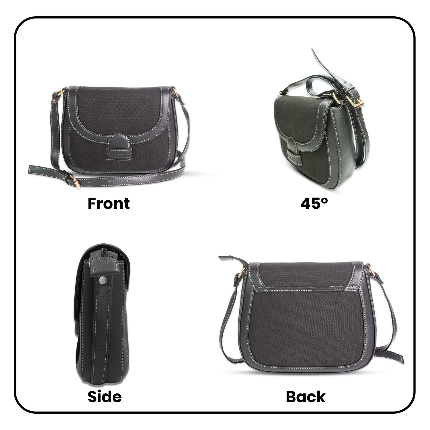 Womanix Canvas Sling Bag, Shoulder Bag with Adjustable Strap