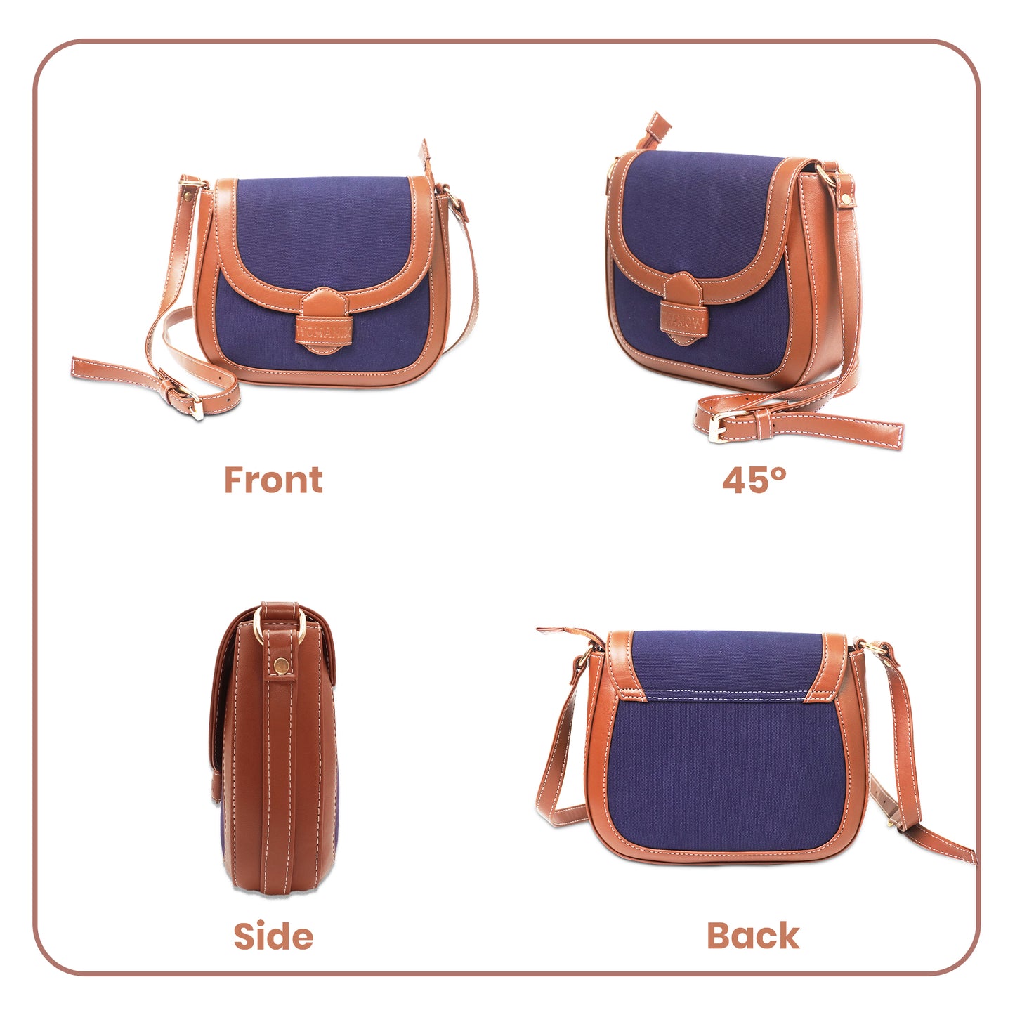 Womanix Canvas Sling Bag, Shoulder Bag with Adjustable Strap