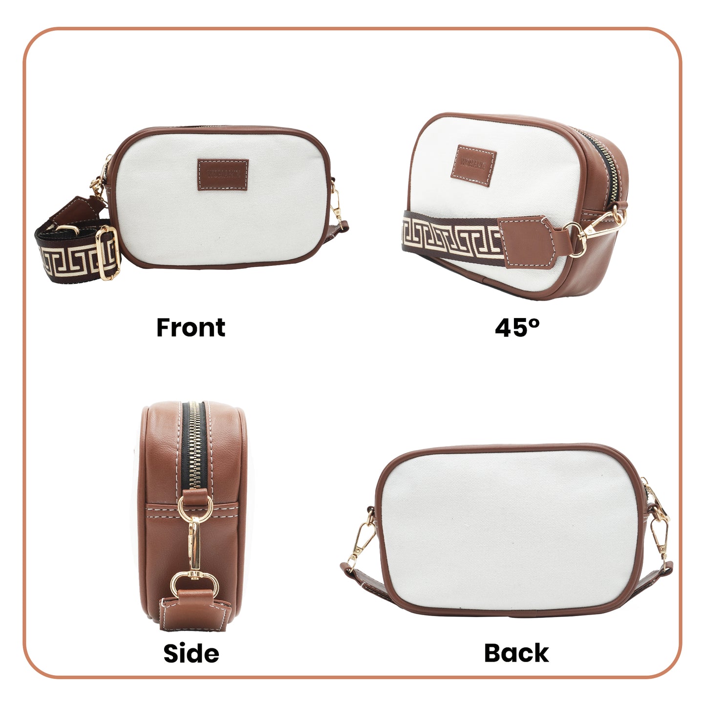 Womanix Canvas Sling Bag, Shoulder Sling Bag with Adjustable Strap