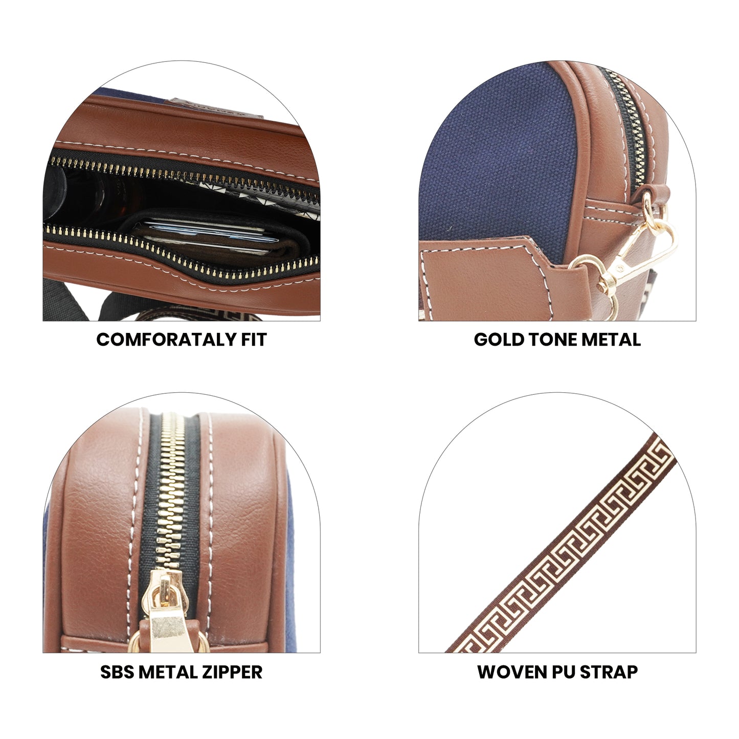 Womanix Canvas Sling Bag, Shoulder Sling Bag with Adjustable Strap