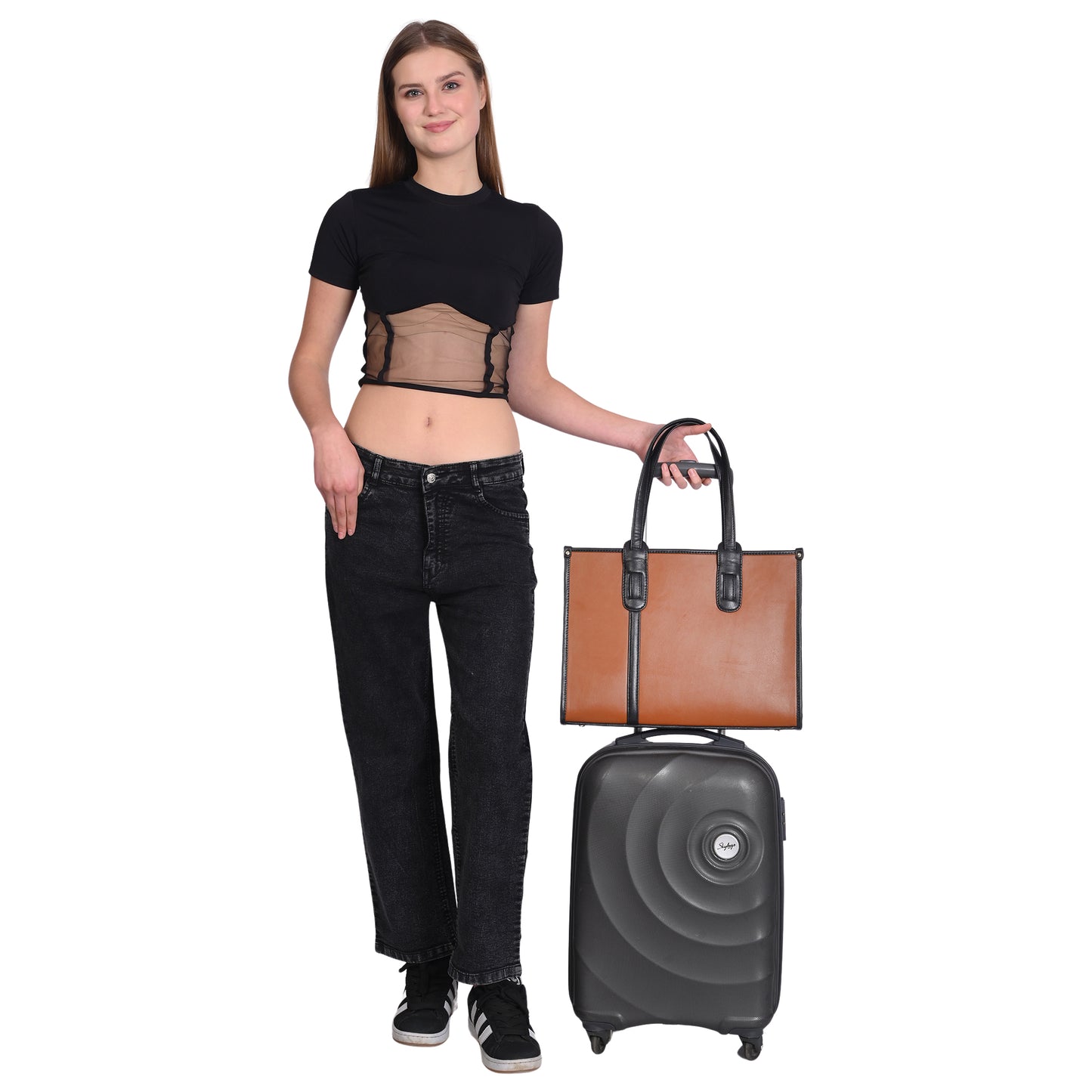 Women PU Laptop Tote bag 15 Inch College Bag Office Bag Briefcase Handbag (0079)