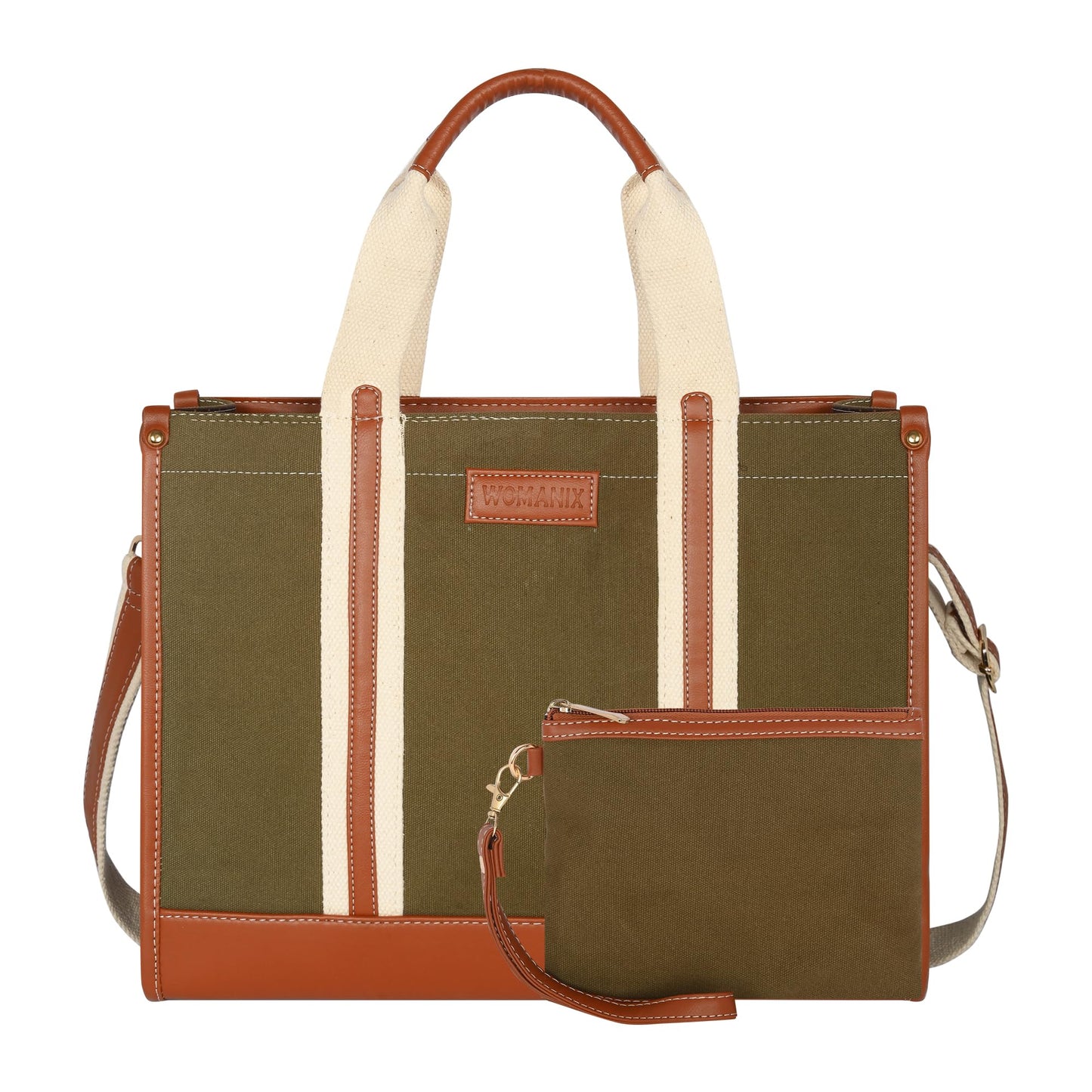 Canvas Laptop Tote Bag 12 inch Casual Small Briefcase Handbag