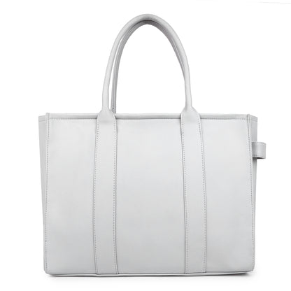 Womens Genuine Faux Leather Laptop Tote Bag, Breifcase Business Bag 14" Laptop Bag (0048))