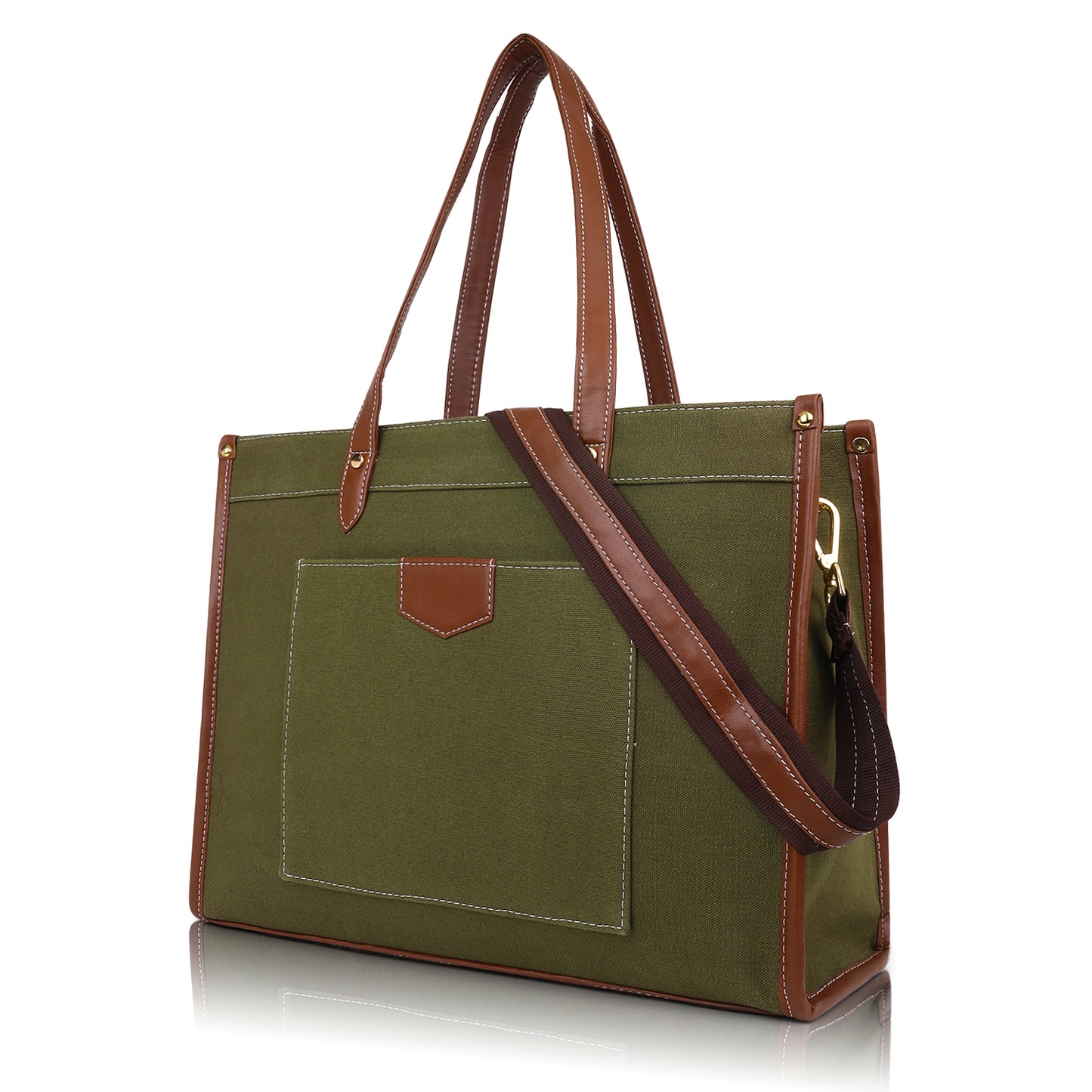 Canvas Laptop Tote Bag 14 inch Casual Briefcase Handbag
