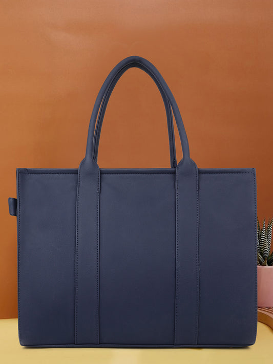 Womens Genuine Faux Leather Laptop Tote Bag, Breifcase Business Bag 14" Laptop Bag (0048))