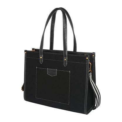 Canvas Laptop Tote Bag 14 inch Casual Briefcase Handbag