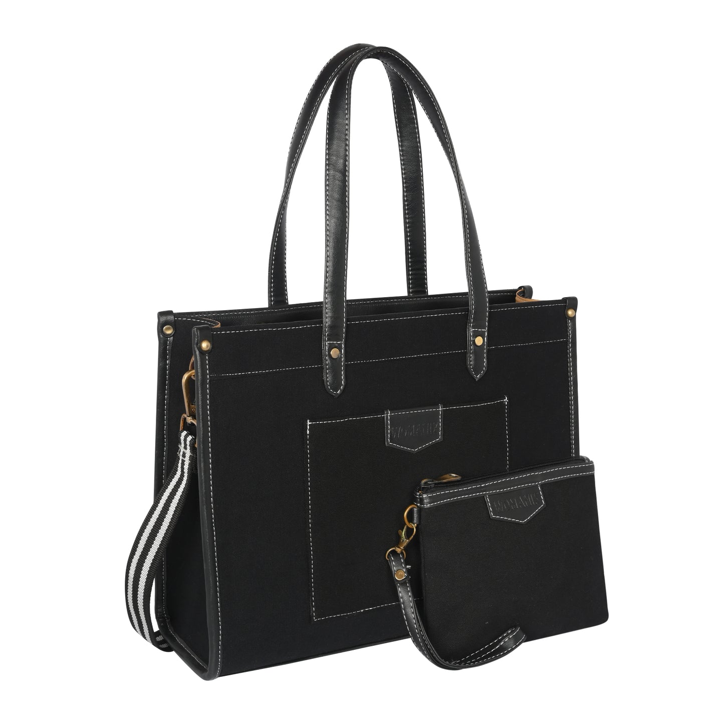 Canvas Laptop Tote Bag 14 inch Casual Briefcase Handbag