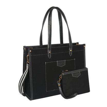 Canvas Laptop Tote Bag 14 inch Casual Briefcase Handbag