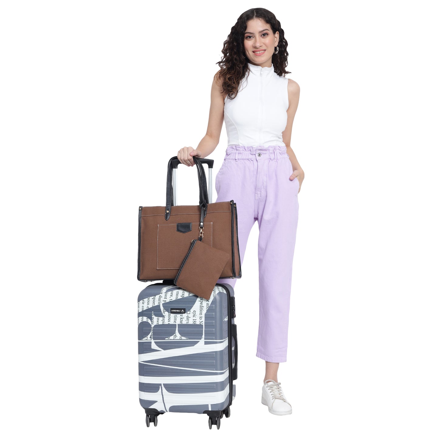 Canvas Laptop Tote Bag 14 inch Casual Briefcase Handbag
