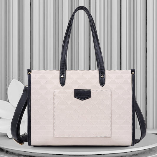 Womanix Laptop Tote Bag PU Laptop Bag 14 inch Work Shoulder Bags Casual Briefcase Handbag for Travel, Office, College (0089)