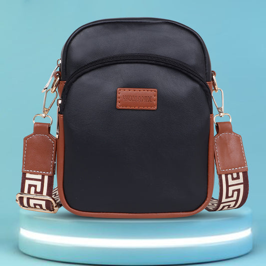 Womanix Crossbody PU Sling Bag for daily use, shoulder sling Bag with Ajustable Strap, Small Trendy Sling Crossbody Bag, party sling, casual, travel, outing (0105)