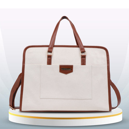 Women Faux Leather Laptop Tote Bag, Briefcase Business Bag 14" Laptop Bag (0087)