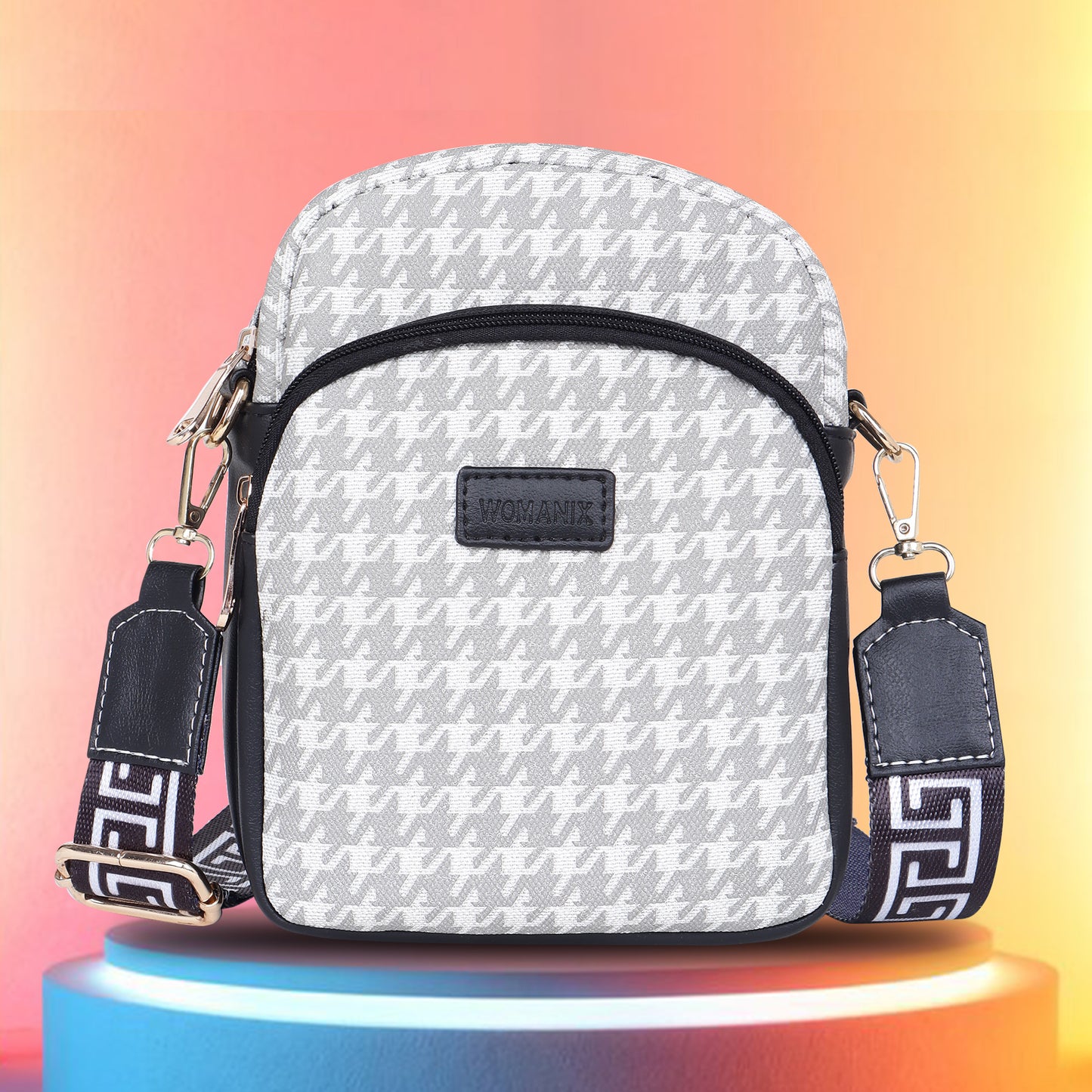 Womanix Small Crossbody Cell Phone Bag for Women, Mini Over Shoulder Handbag Purse Women’s Mobile Sling Bag with Holder Wallet. (0106)