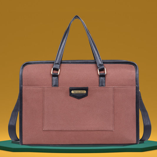 Women Faux Leather Laptop Tote Bag, Briefcase Business Bag 14" Laptop Bag (0087)