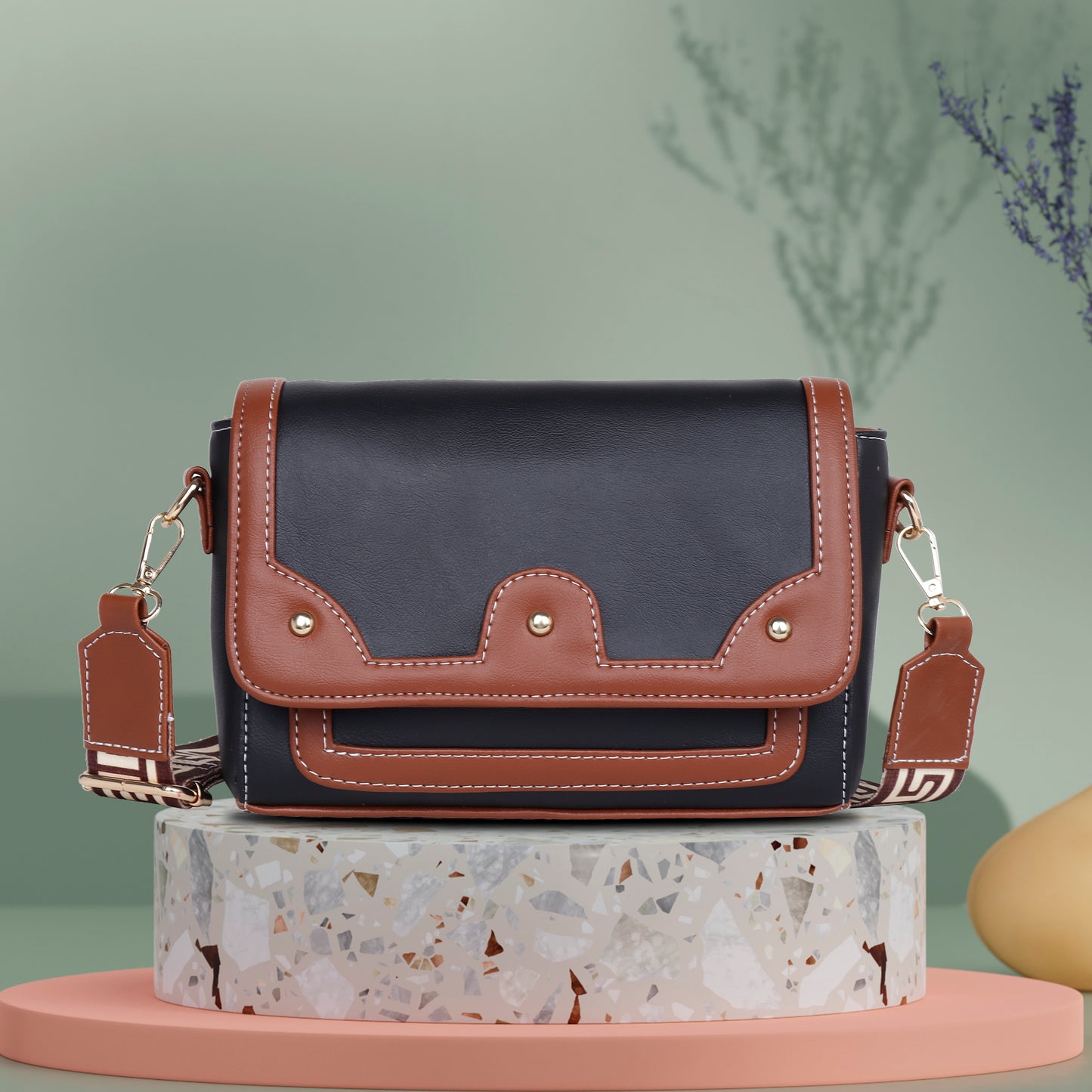 Womanix Faux-Leather Women's Sling Bag Casual Handbags Ladies Purse, Girls Cross Body Shoulder Bag (0108)
