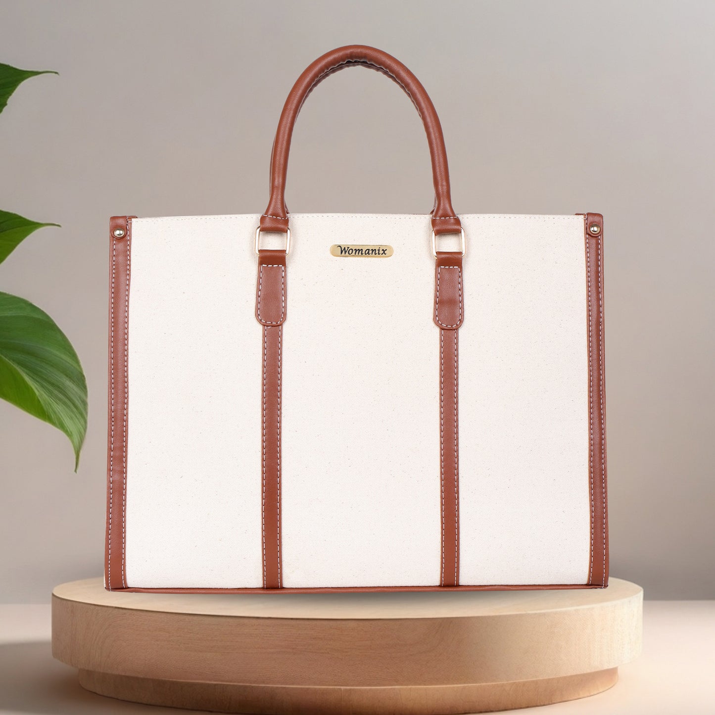 Womanix Canvas Tote Bag for Women | Fits Upto 14" Laptop Bag | Ladies Purse Handbags(92)