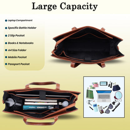 Canvas Laptop Tote Bag 14 inch Casual Briefcase Handbag