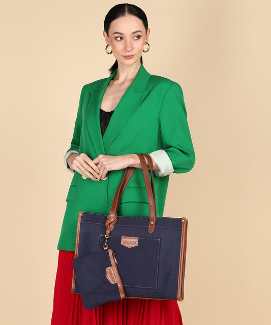 Canvas Laptop Tote Bag 14 inch Casual Briefcase Handbag