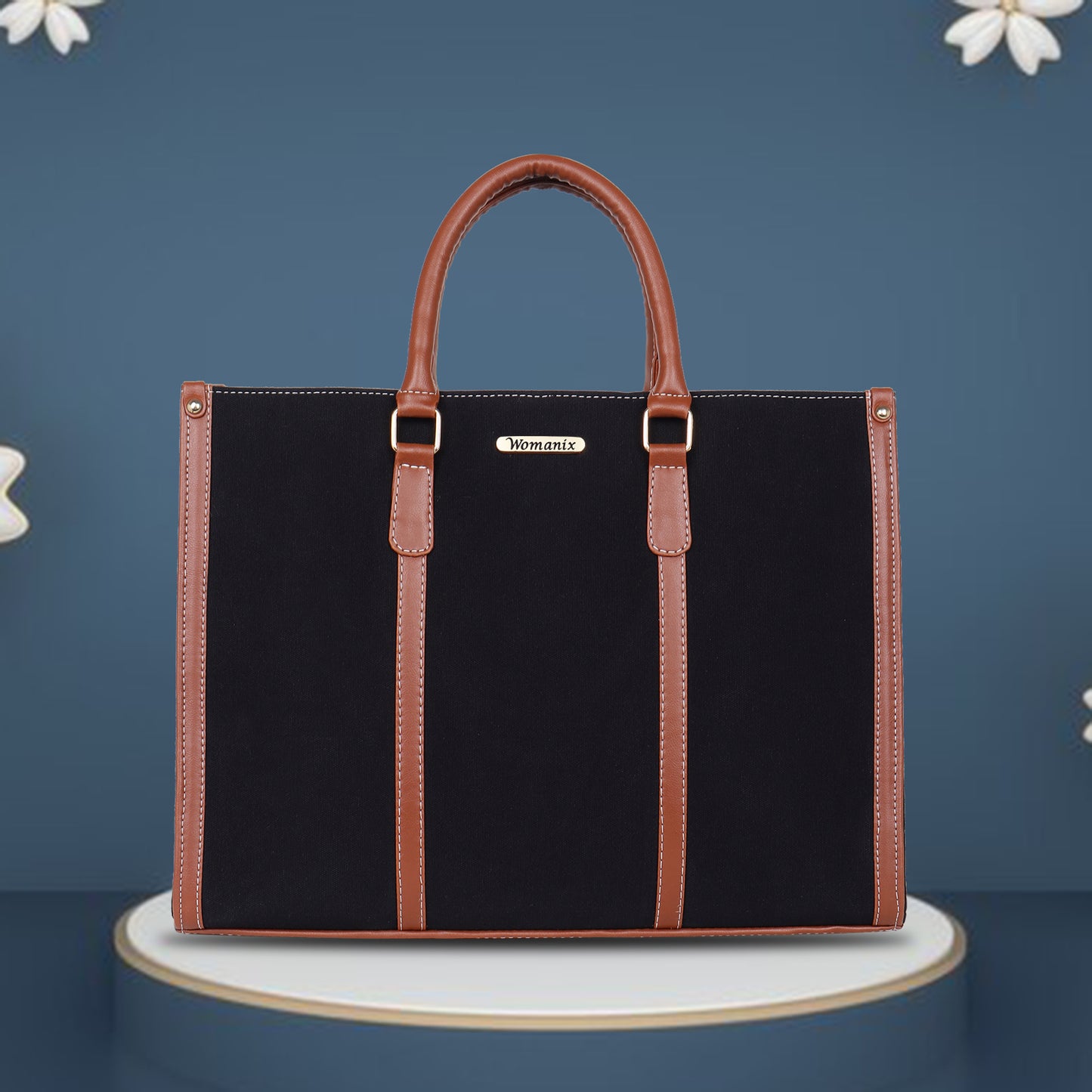 Womanix Canvas Tote Bag for Women | Fits Upto 14" Laptop Bag | Ladies Purse Handbags(92)