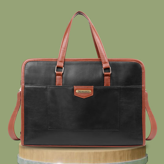 Womanix Tote Bag Business Briefcase Bag Messenger College Bags for Men and Women I Tablet Laptop Upto 14 Inch (88)