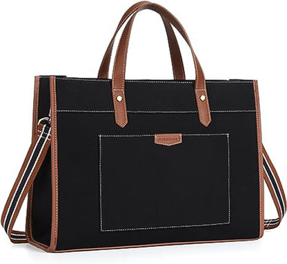 Canvas Laptop Tote Bag 14 inch Casual Briefcase Handbag
