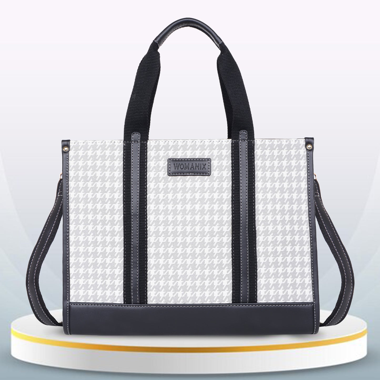 Womanix PU Laptop Tote Bags for Women, Work Bag,15 inch tote for Women, Large Capacity Handbag for Office, School, Travel, Teacher Purse, Marketing,daily use (0099)