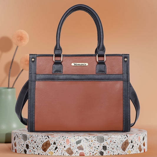 Womanix Solid Tote Bag for Women, Shoulder Bags for Women for Office Use, Work Ladies Handbags Purse (098)