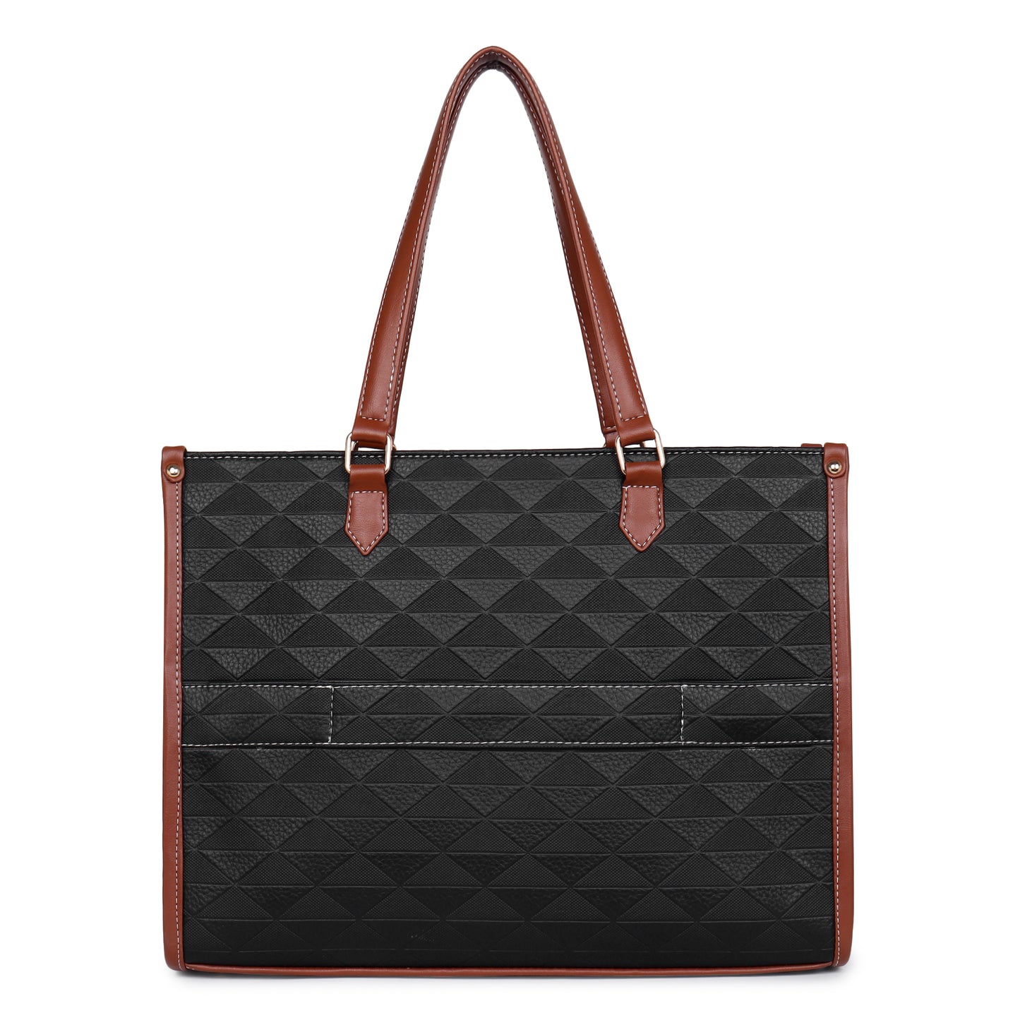 Womanix PU Laptop Tote Bags for Women with Front Pocket, Work Bag,15 inch tote for Women, Large Capacity Handbag for Office, School, Travel, Teacher Purse (0091)