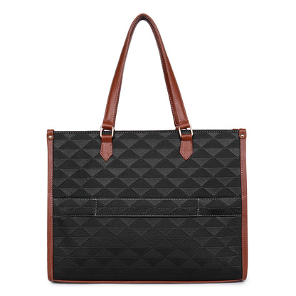 Womanix PU Laptop Tote Bags for Women with Front Pocket, Work Bag,15 inch tote for Women, Large Capacity Handbag for Office, School, Travel, Teacher Purse (0091)