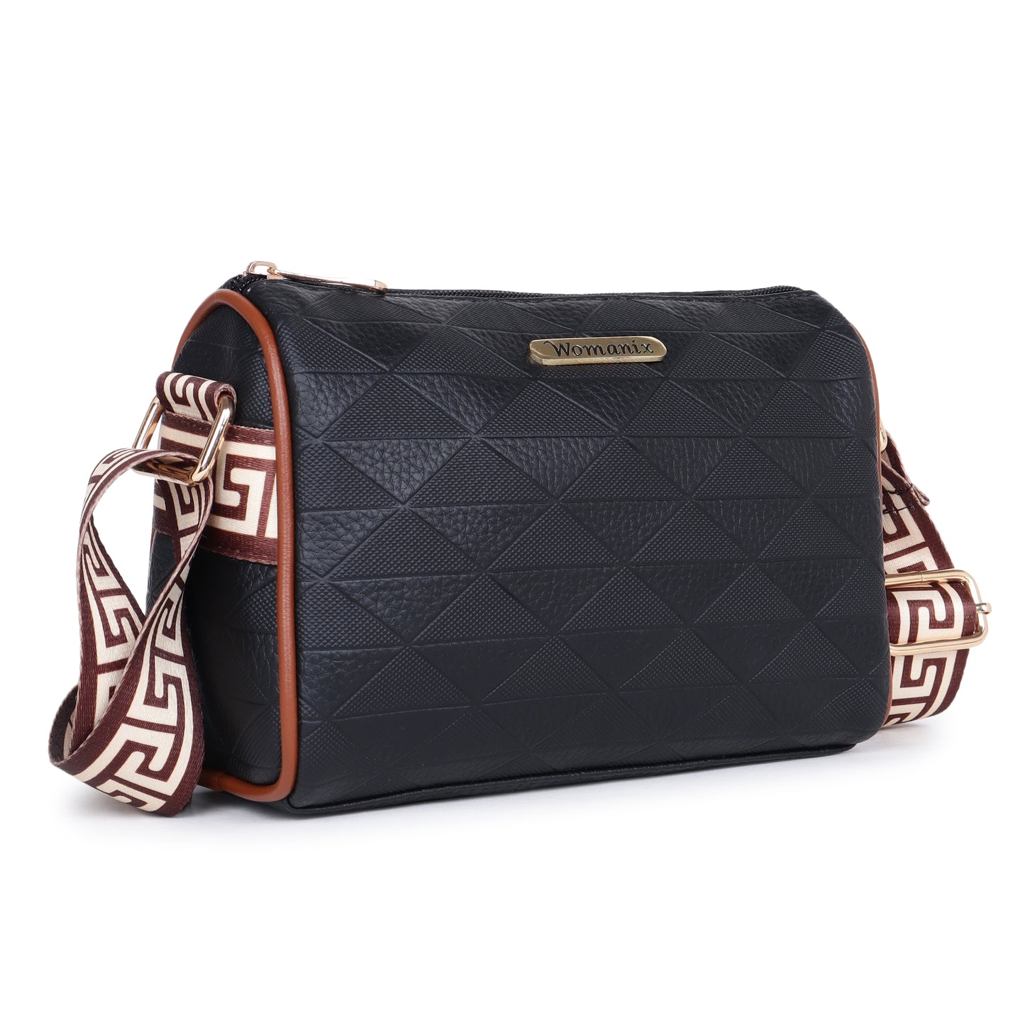 Womanix Trendy Sling Bag with Adjustable Straps | Faux-Leather Women's Handbags | Sling for Casual Carry Ladies Purse, Girls Cross Body Bag (0109)