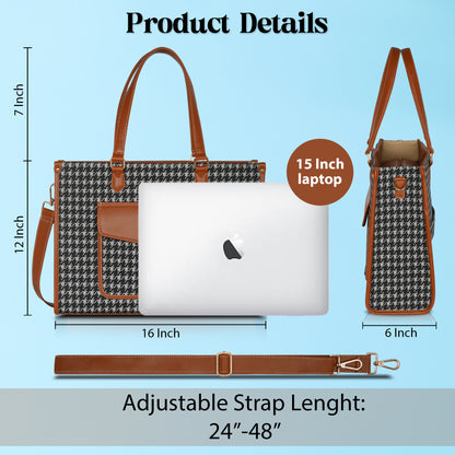Women PU Laptop Tote bag 15 Inch College Bag Office Bag Briefcase Handbag (0077)