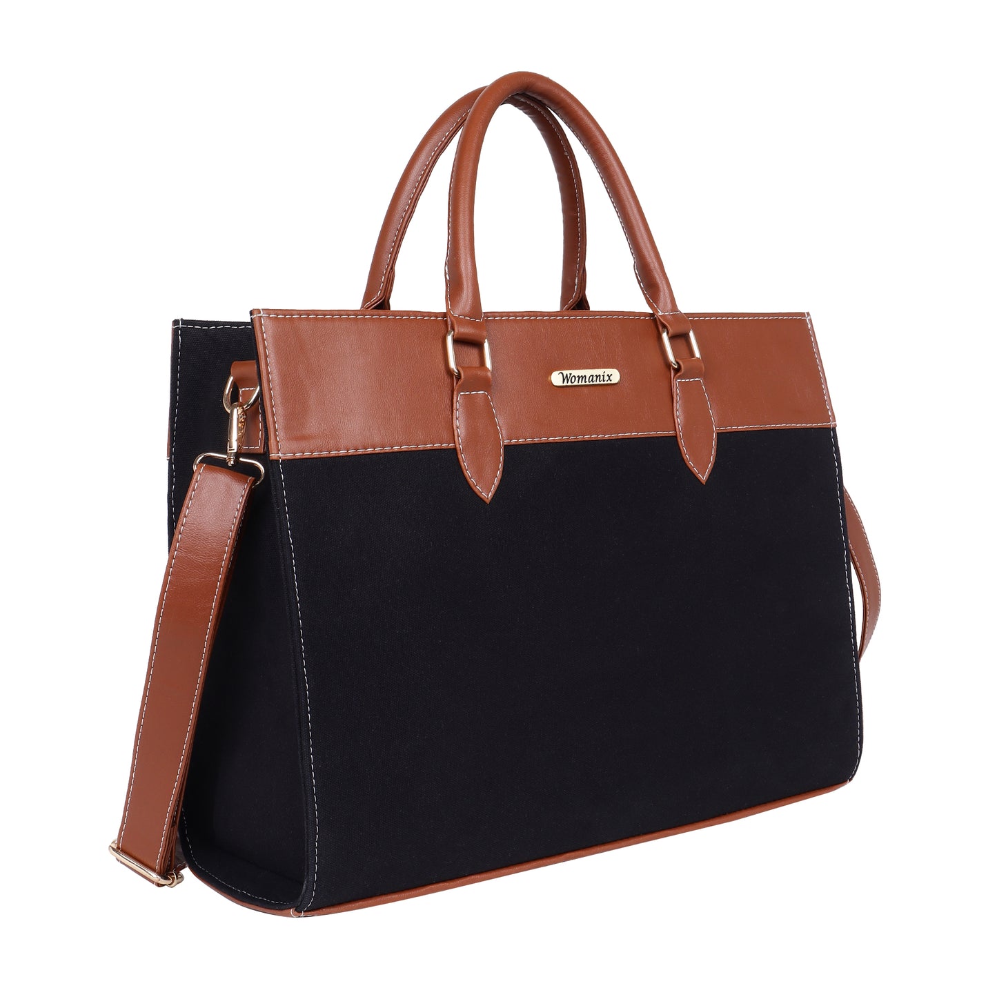 Womanix Canvas Laptop Tote Bags for Women, 15" inch tote for Women, Large Capacity Handbag for Office (93)