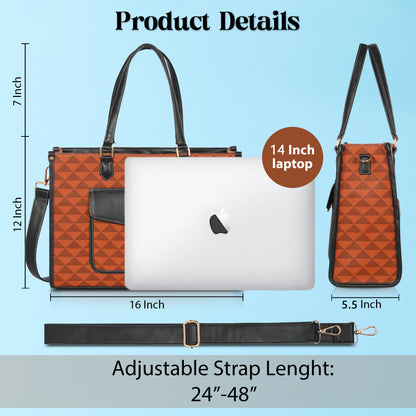 Women PU Laptop Tote bag College Bag Office Bag Briefcase
