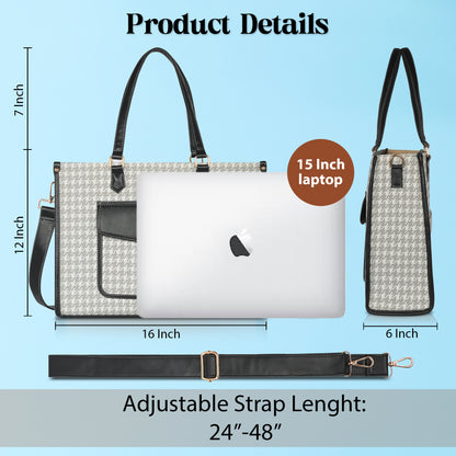 Women PU Laptop Tote bag 15 Inch College Bag Office Bag Briefcase Handbag (0077)
