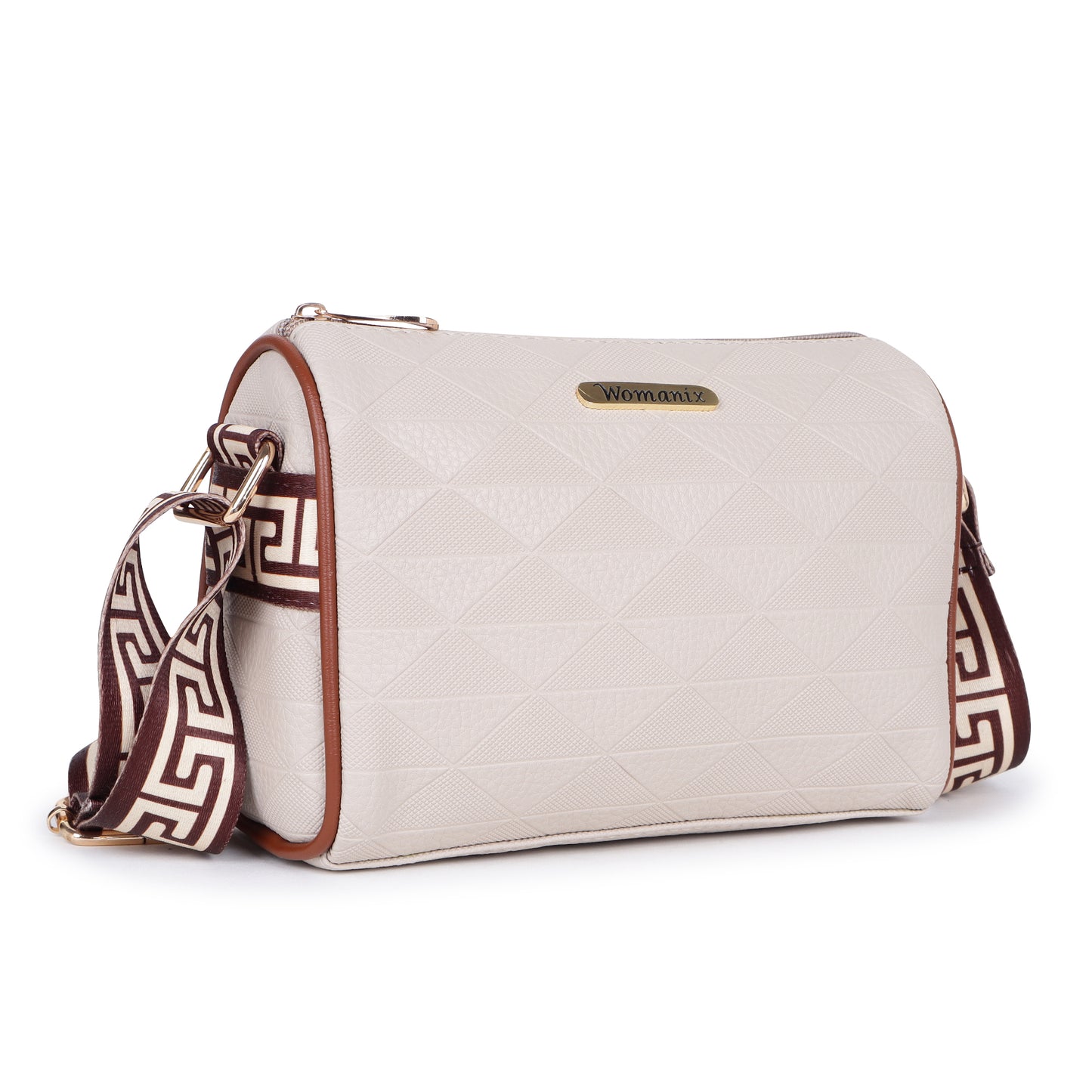 Womanix Trendy Sling Bag with Adjustable Straps | Faux-Leather Women's Handbags | Sling for Casual Carry Ladies Purse, Girls Cross Body Bag (0109)