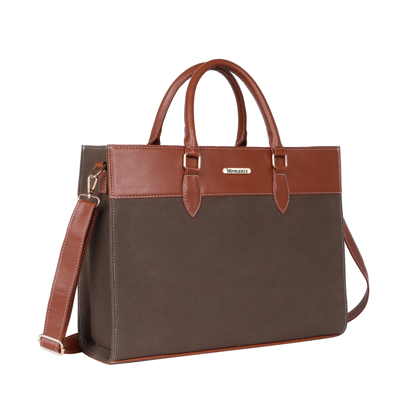 Womanix Canvas Laptop Tote Bags for Women, 15" inch tote for Women, Large Capacity Handbag for Office (93)