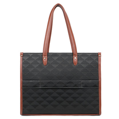 Womanix Laptop Tote Bag PU Laptop Bag 14 inch Work Shoulder Bags Casual Briefcase Handbag for Travel, Office, College (0089)
