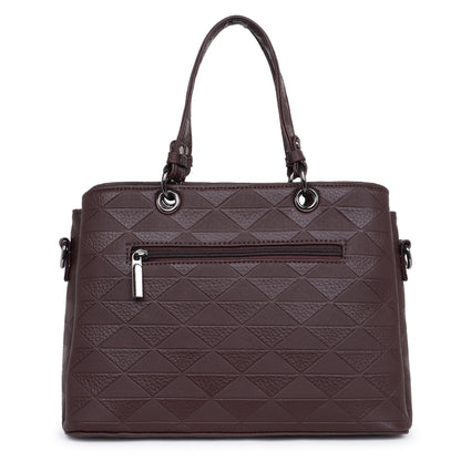Womanix Tri- Compartment Handbag, Handbags for Women Large Capacity Tote Shoulder Bags for Ladies, double Handle Satchel Purse daily use, office (0101)