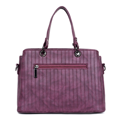 Womanix Tri- Compartment Handbag, Handbags for Women Large Capacity Tote Shoulder Bags for Ladies, double Handle Satchel Purse daily use, office (0101)