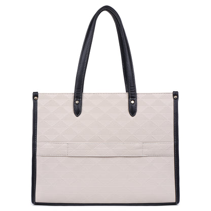 Womanix Laptop Tote Bag PU Laptop Bag 14 inch Work Shoulder Bags Casual Briefcase Handbag for Travel, Office, College (0089)