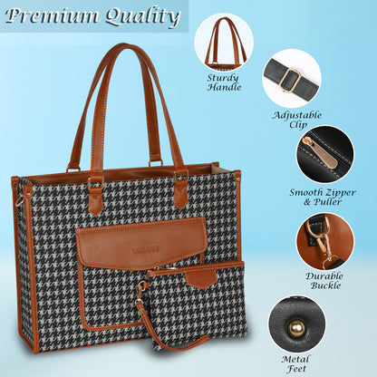 Women PU Laptop Tote bag 15 Inch College Bag Office Bag Briefcase Handbag (0077)